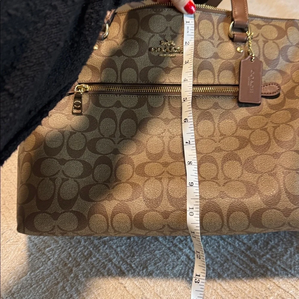 Coach Tan and Brown Signature Tote